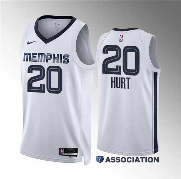 Men%27s Memphis Grizzlies #20 Matthew Hurt White Association Edition Stitched Jersey Dzhi